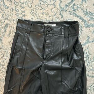 Zara straight leg leather pants